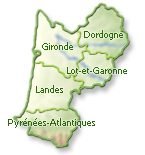Aquitaine : Dordogne, Gironde, Lot-et-Garonne, Landes, Pyr&eacute;n&eacute;es-Atlantiques