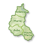 Champagne-Ardenne : Ardennes, Aube, Haute-Marne, Marne