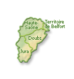 Franche Comt&eacute; : Doubs, Haute-Sa&ocirc;ne, Jura, Territoire-de-Belfort
