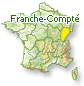 Carte France - Franche Comt&eacute;
