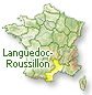 Carte France - Languedoc-Roussillon