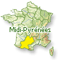 Carte France - Midi-Pyr&eacute;n&eacute;es