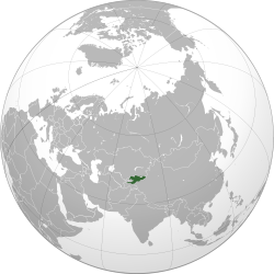 mappemonde KIRGHIZISTAN