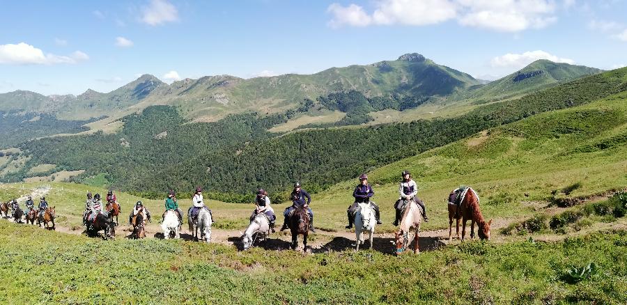 Randonne questre Cantal Massif Central