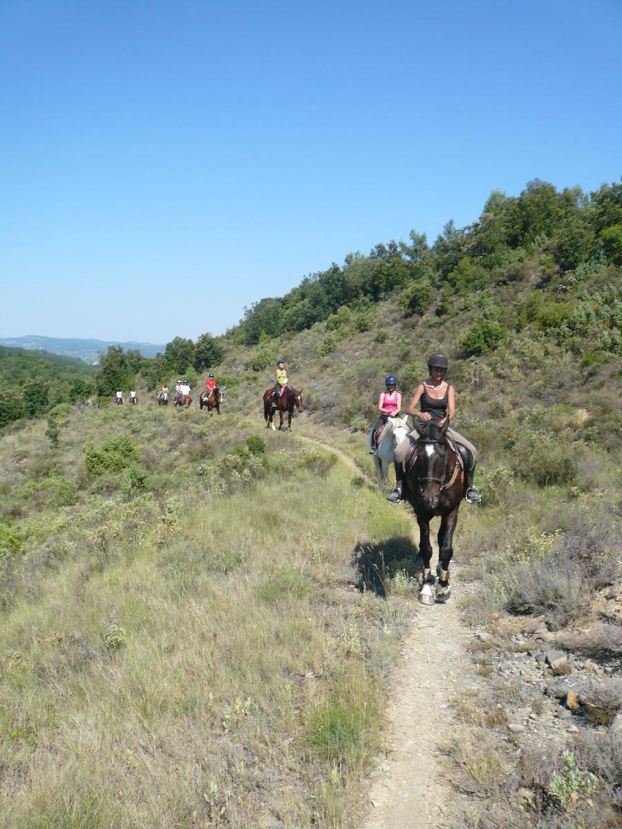 Balade  cheval Aude Corbires photo 3